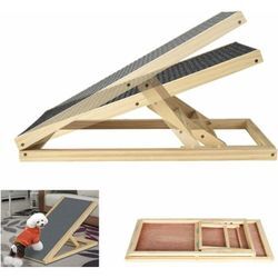 Dayplus - 70cm Hunderampe Katzen Rampe Hundetreppe Klappbar aus Holz Petwalk Hundeleiter Auffahrrampe für Haustiere, Anti-rutsch