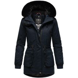 NAVAHOO Damen Sportlicher Wintermantel Baumwoll-Parka mit Kapuze Olessaa