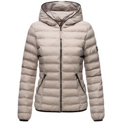 NAVAHOO Damen Stylische Steppjacke Übergangsjacke mit Kapuze Neevia