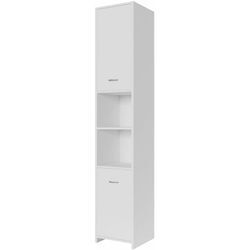 Casaria® Hochschrank Bad Badschrank Badezimmerschrank Badmöbel Schrank Regal Weiß