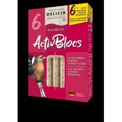 DELICIA Pick-Me-Up ActivBloc 6 Kartons mit je 6 Stück Vogelfutter / Ganzjahresfutter