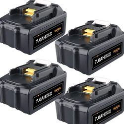 Pdstation - 4x18V 7000mAh Ersatzbatterie für Makita 18V BL1860 BL1850 BL1840 LXT-400 18V Werkzeugbatterie