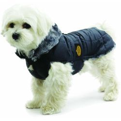 Fashion Dog - Steppmantel für Hunde - Schwarz - 43 cm