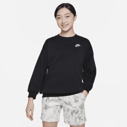 Nike Sportswear Club Fleece Oversize-Sweatshirt (ältere Kinder) - Schwarz