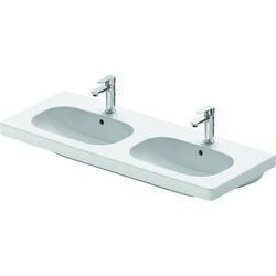 Duravit D-Code Doppelwaschtisch Weiß Hochglanz 1200 mm - 03481200002 03481200002