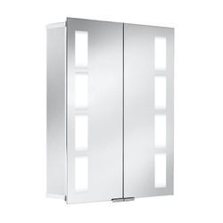 HSK Alu-Spiegelschrank ASP 500 LED 2-türig, alu silber-matt, 600 x 750, 1152060-M 1152060-M