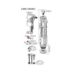 LAUFEN Austauschset Innengarnitur LAUFEN für Wasseranschluß hinten (ab 2017), H8920570000001 H8920570000001