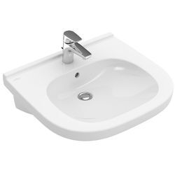 Villeroy & Boch Waschtisch Vita O.novo, 1 Hahnloch, mit Überlauf, weiss AntiBac CeramicPlus 411955T2