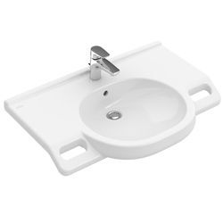 Villeroy & Boch Waschtisch Vita O.novo, 1 Hahnloch, ohne Überlauf, weiss AntiBac CeramicPlus 412081T2