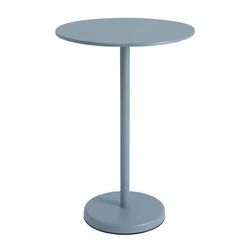 Muuto - Linear Steel Bistrotisch Outdoor, Ø 70 x H 105 cm, hellblau