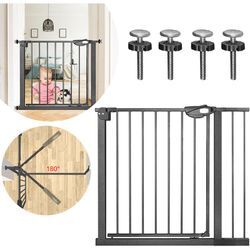 Froadp - Türschutzgitter Treppengitter Baby ohne bohren Türgitter Treppen Absperrgitter automatisch Gittertür (85-95cm, Schwarz)