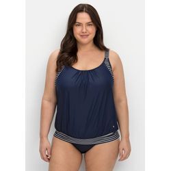 Tankini-Top in Oversized-Form mit Streifendetails, marine gestreift, Gr.52D