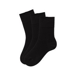 Socken, 3xschwarz, Gr.35/38