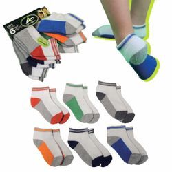 6 Paar Low-Cut-Sportsocken für Kinder 3-5 Jahre bis Gr. 34 bunt