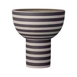 AYTM - Varia Sculptural Vase, Ø 23 x H 24 cm, beige / schwarz