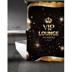 Sanilo Duschvorhang Duschvorhang VIP-Lounge 180 x 200 cm, 100% wasserdicht, inkl. Duschvorhangringe, Anti-Schimmel, schwarz