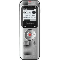 PHILIPS Voice Tracer DVT2050 Audiorecorder, Aluminium, leichte silberne Metallvorderseite und schwarz