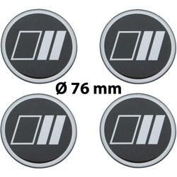 4 x Ø 76 mm Polymere Aufkleber / Streifen / Nabenkappen, Felgendeckel