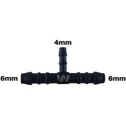 WamSter® T Schlauchverbinder Pipe Connector reduziert 6mm 6mm 4mm Durchmesser