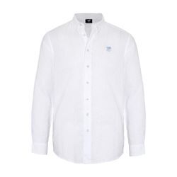 Polo Sylt Hemd Herren Regular Fit Leinen, weiß