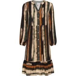 Viskose-Kleid, Muster sand, 52