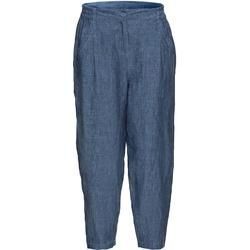 Leinen-Hose, Melange blau, 50