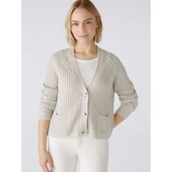 Oui Strickjacke Damen Baumwolle, beige