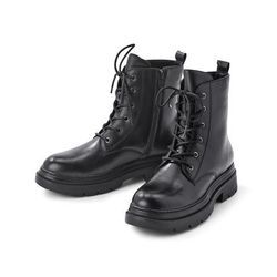 Leder-Boots - Schwarz - Gr.: 37