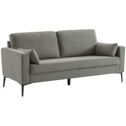 Sweeek - 3-Sitzer-Sofa mit Cordbezug, Cord, Hellgrau