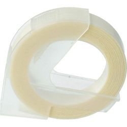 Vhbw - 1x 3D Prägeband-Schriftband-Kassette kompatibel mit Dymo 15447, 1535, 1540, 1550, 1570 Etiketten-Drucker 3m x 9mm Weiß auf Transparent