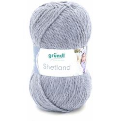 Gründl - Wolle Shetland 100 g grau Handarbeit