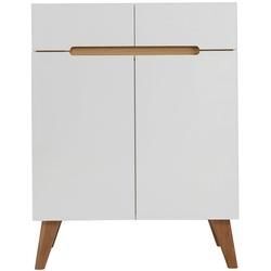 Sideboard Skandinavienstil Weiß und Esche 80 cm MELKA