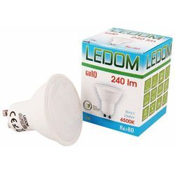 Led Line - 1 Stück ) ledom GU10 3W smd led Leuchtmittel Warmweiß 3000K 240 Lumen 220-240V Ø50 Spot Strahler Einbauleuchte Energiesparlampe Glühlampe