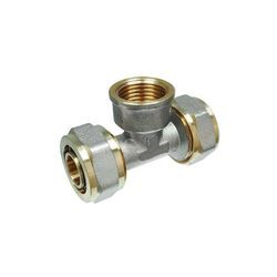 Heima-press - Schraubfitting-T-Stück mit Innengewinde 26 x 3,0 - 3/4'' - 26 x 3,0 mm für Alu-Mehrschicht-Verbundrohr