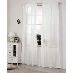 Gardinen transparent mit Kräuselband Stores Voile (1 Stück) creme 140x245 cm - Woltu