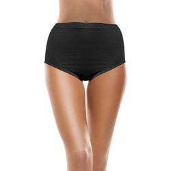 Damen Seamless Hüftslip - Schwarz 48/50 - 4er Pack - Schwarz