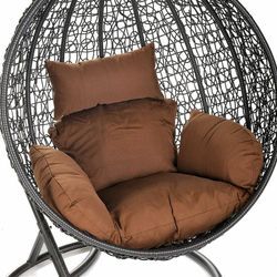 Polyrattan Hängesessel cielo Farbe: Braun, Ausstattung: Nur Kissen Poly Rattan Hängesessel Hängekorb - Home Deluxe