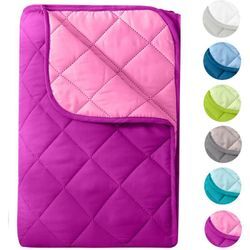 wometo Microfaser Sommer Steppbett 135x200 lila & pink-violett / OEKO-TEX / kochfest 95° / Leichtsteppbett für Camping & heiße Tage / ohne Bezug