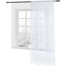 Gardinen transparent mit Kräuselband Stores Voile (1 Stück) weiß 140x175 cm - Woltu