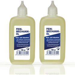 2 x 100 ml Flasche Feinmechaniköl - Harzt nicht & geruchsneutral - Haushaltsöl Universalöl Nähmaschinenöl - Ideal für feinmechanische Komponenten