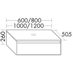 Burgbad Waschtischunterschrank rc40 Grau Ultramatt/Eiche Hellgrau, SGBI120F5761A0100 SGBI120F5761A0100