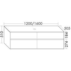 Burgbad Waschtischunterschrank rc40 Eiche Weiß/Grau Matt, SGBJ120F4612A0108 SGBJ120F4612A0108