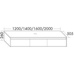 Burgbad Waschtischunterschrank rc40 Eiche Natur/Weiß Matt, SGBC120F4600A0066 SGBC120F4600A0066