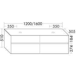 Burgbad Waschtischunterschrank rc40 Eiche Weiß/Grau Matt, SGBD120F4612A0108 SGBD120F4612A0108