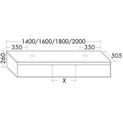 Burgbad Waschtischunterschrank rc40 Bambus Natur/Eiche Hellgrau, SGBQ160F4607A0100 SGBQ160F4607A0100