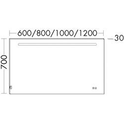 Burgbad Leuchtspiegel Lin20 HGL 700x1000x30 Lin20 Lack HGL, SIIX100PN531 SIIX100PN531