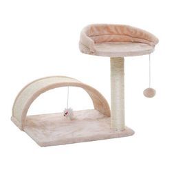 Estexo - Katzenkratzbaum Kratzbaum Katzenbaum 42 cm Spielbaum Kletterbaum Beige