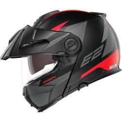 Schuberth E2 Defender, Klapphelm Matt Schwarz/Rot XL (60/61) male