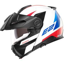 Schuberth E2 Defender, Klapphelm Weiß/Blau/Rot 3XL (64/65) male