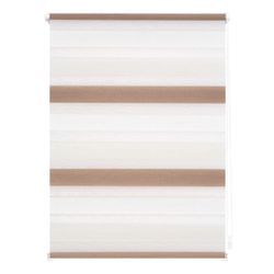 Duo-Rollo Klemmfix, ohne Bohren, Bunt - Creme - Weiß - Braun, 60 x 150 cm (B x L)